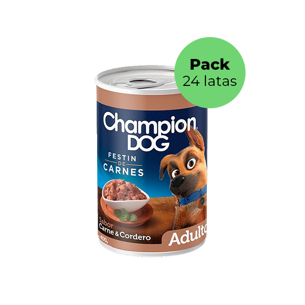 Lata Champion Dog Festín Carne y Cordero, 400g