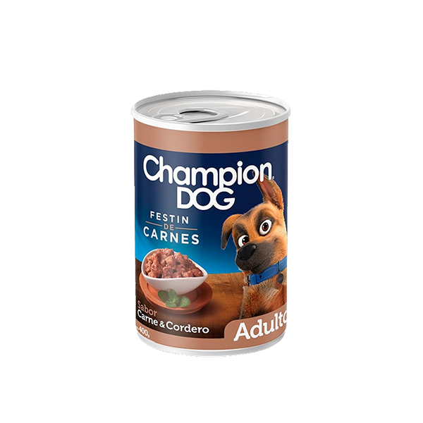 Lata Champion Dog Festín Carne y Cordero, 400g