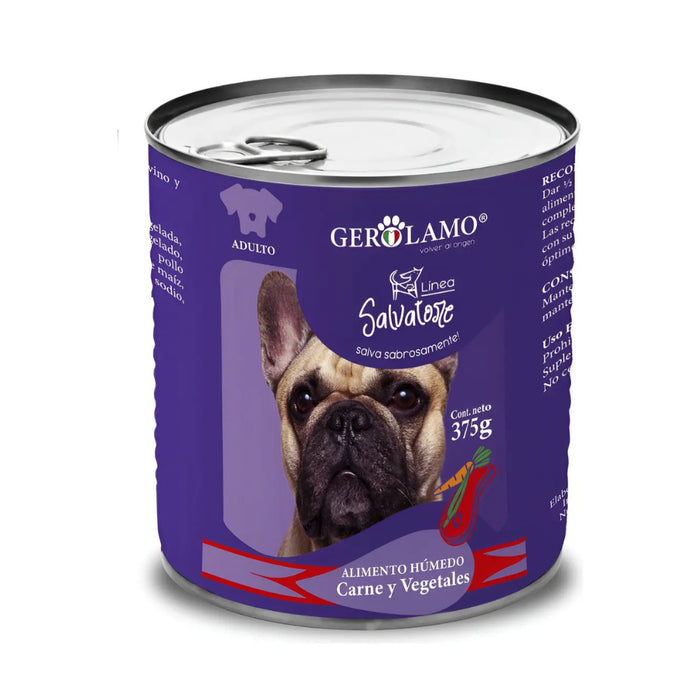 Lata Gerolamo Alimento Humedo para Perro Sabor Carne y Vegetales