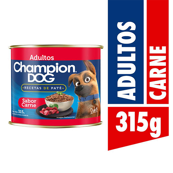 Lata Champion Dog Paté Sabor Carne, 315g