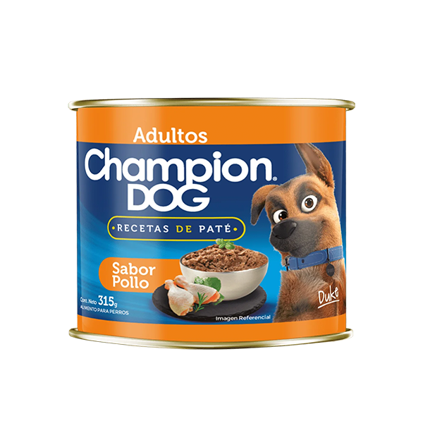 Lata Champion Dog Paté Sabor Pollo, 315g