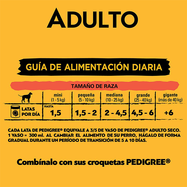 Pedigree Lata Alimento Húmedo Perro Adulto, sabor carne