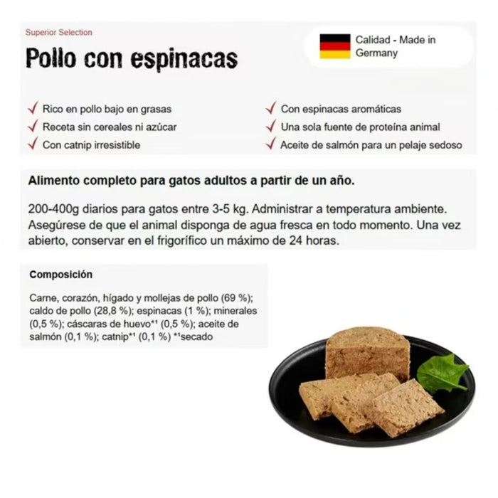 Leonardo Lata Pollo con Espinacas