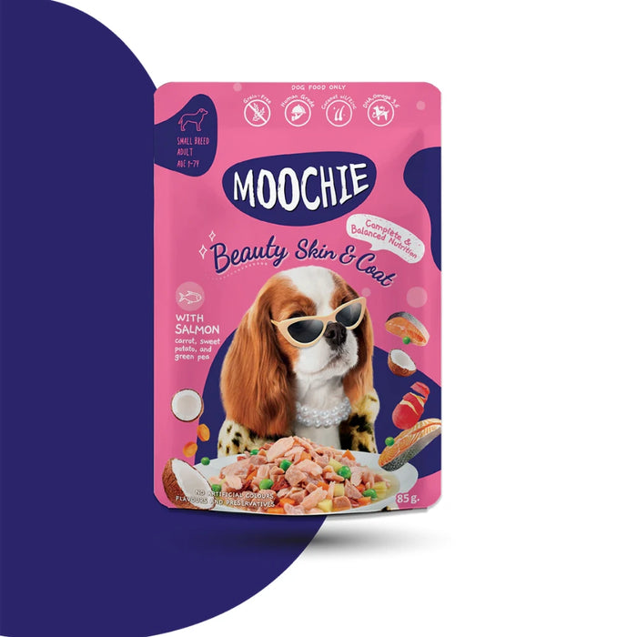 Moochie Perro Beauty Skin and Coat Sabor Salmón