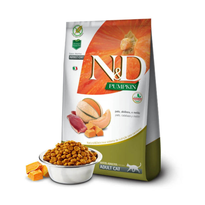 N&D Pumpkin Gato Adulto Pato, Calabaza y Melón