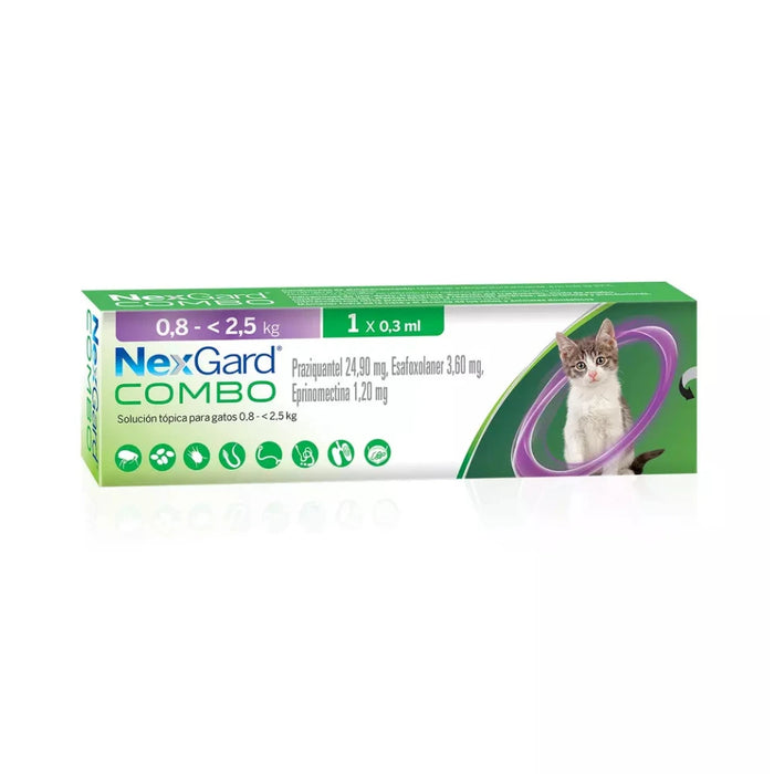 NexGard Combo Gato 0.8 - 2.5 kg