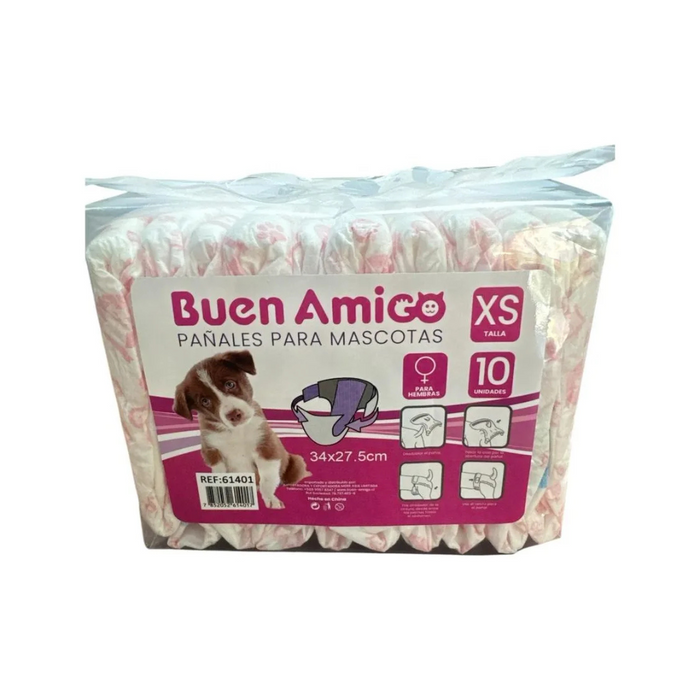 Pañal para Mascotas XS Buen Amigo