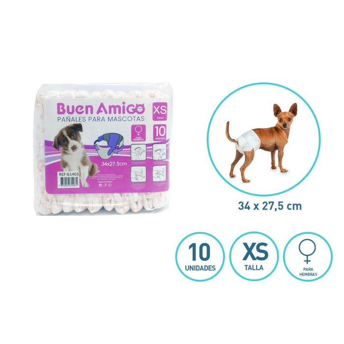 Pañal para Mascotas XS Buen Amigo