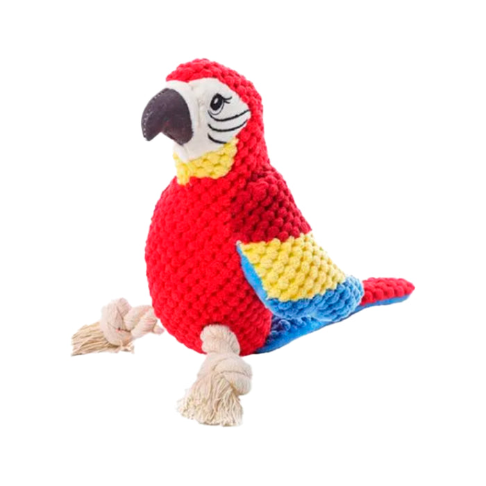 Peluche Sonoro para Perros Diseño Guacamayo