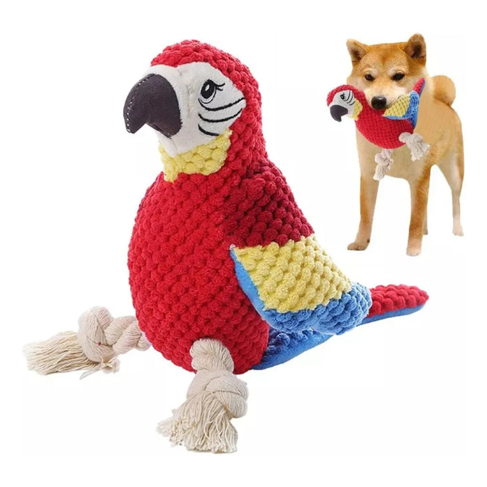 Peluche Sonoro para Perros Diseño Guacamayo