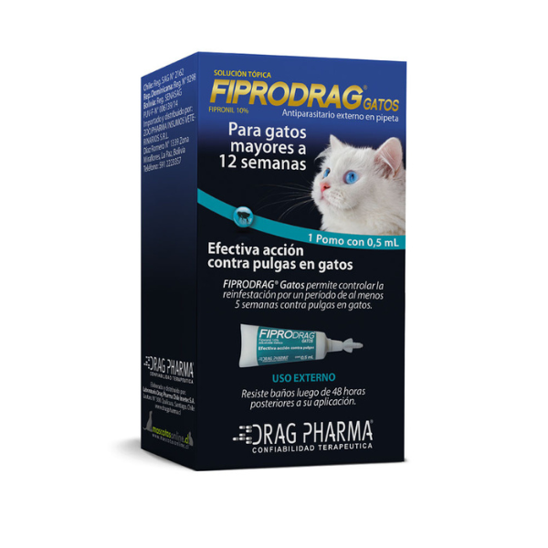 Pipeta Fiprodrag Gatos Mayores a 12 Semanas