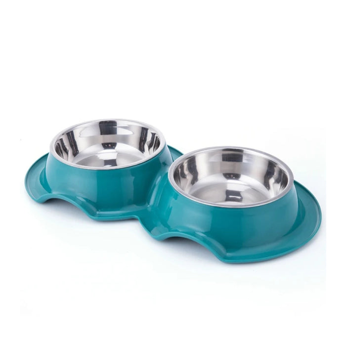 Plato Doble Acero Inoxidable Antihormiga