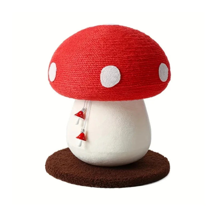 Rascador Forma de Hongo Rojo con Blanco