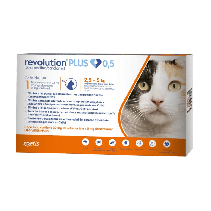 Pipeta Revolution Plus para Gatos 2.5 a 5 kg