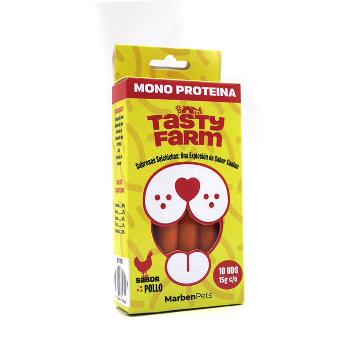 Snack Salchichas para Perros Sabor Pollo Tasty Farm