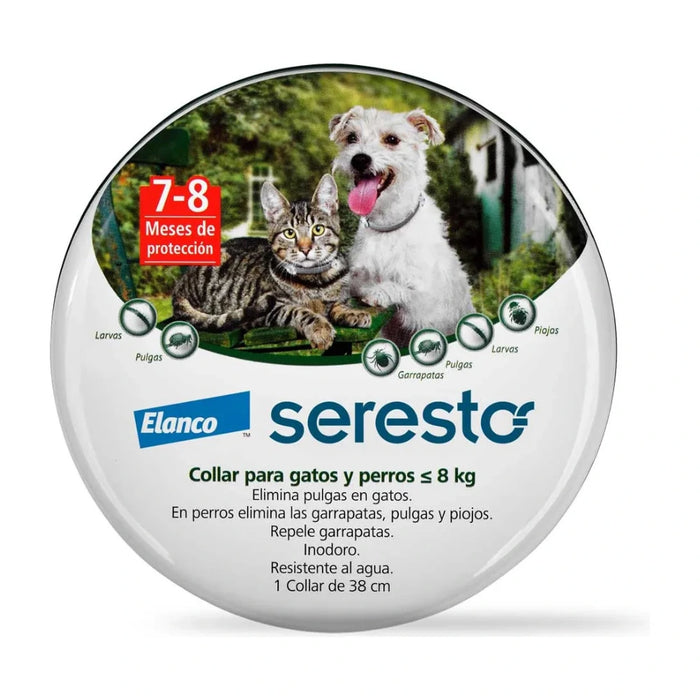 Seresto Collar Antiparasito Externo Perros y Gatos Menos de 8 kg