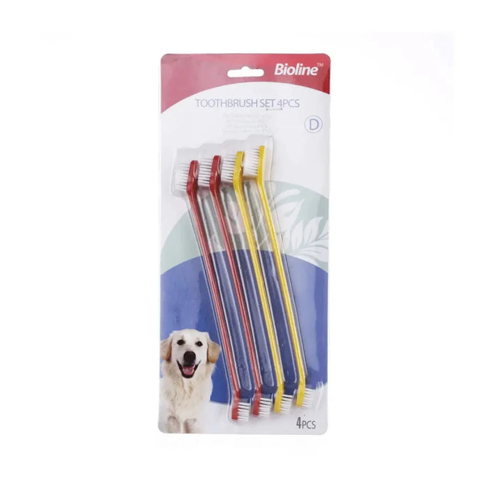 Set Cepillos Dentales para Mascotas Bioline