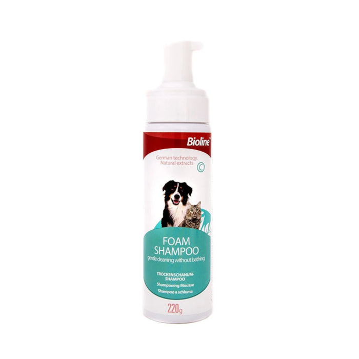 Shampoo en Espuma Seca Bioline para Perros y Gatos