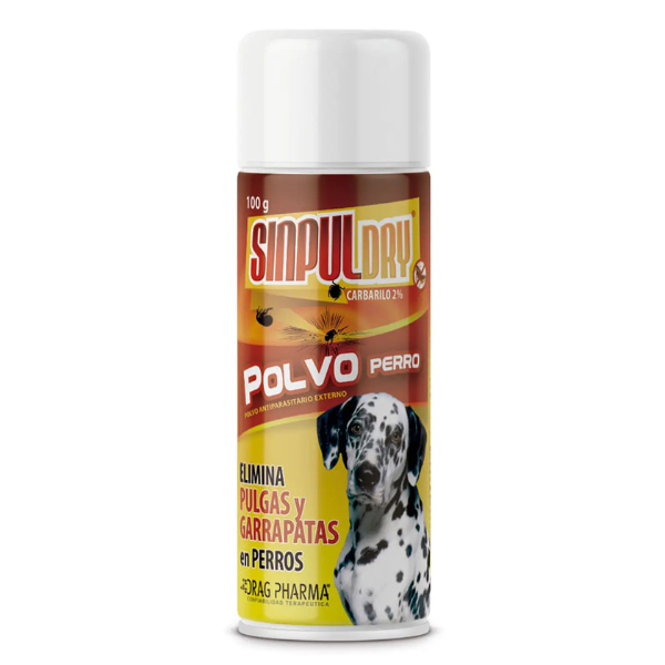 Sinpul en Polvo / Talco para Pulgas Y Garrapatas para perros