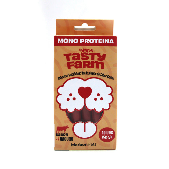 Snack Salchichas para Perros Sabor Vacuno Tasty Farm