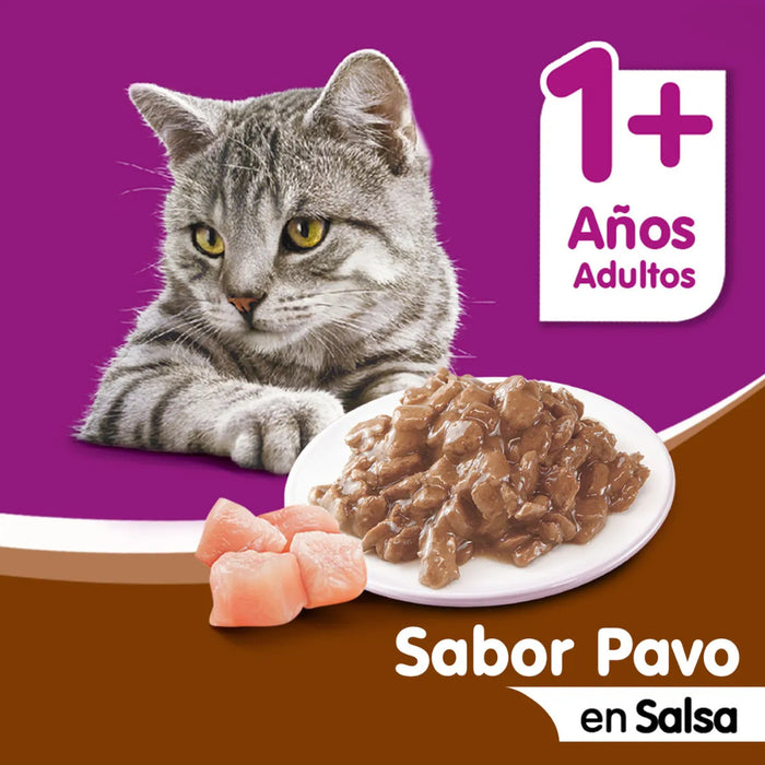 Sobre Whiskas Pavo en Salsa Gato Adulto