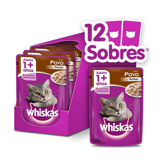 Sobre Whiskas Pavo en Salsa Gato Adulto