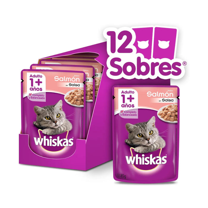 Sobre Salmón en salsa Whiskas Alimento Húmedo - Gato Adulto