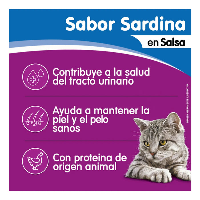 Sobre Whiskas Sardina en Salsa para Gato Adulto