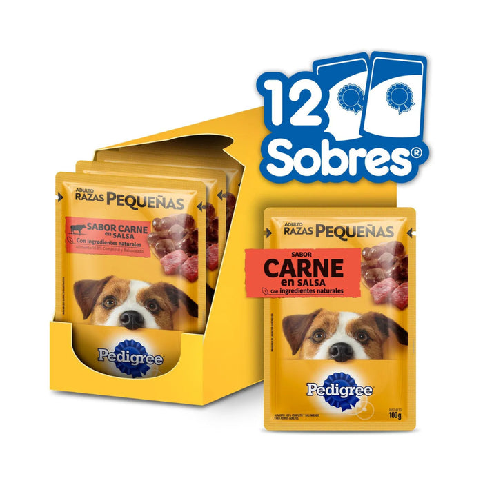Pedigree Sobre adulto raza pequeña, sabor carne en salsa