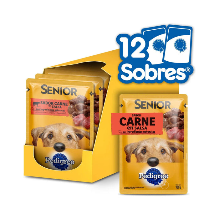 Pedigree Sobre senior, sabor carne en salsa
