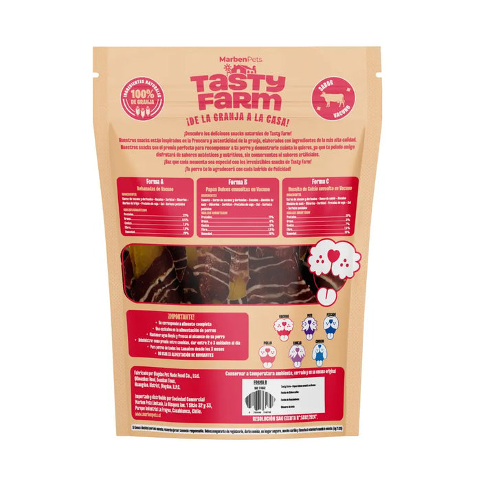 Papas dulces envueltas en Vacuno 400g Tasty Farm