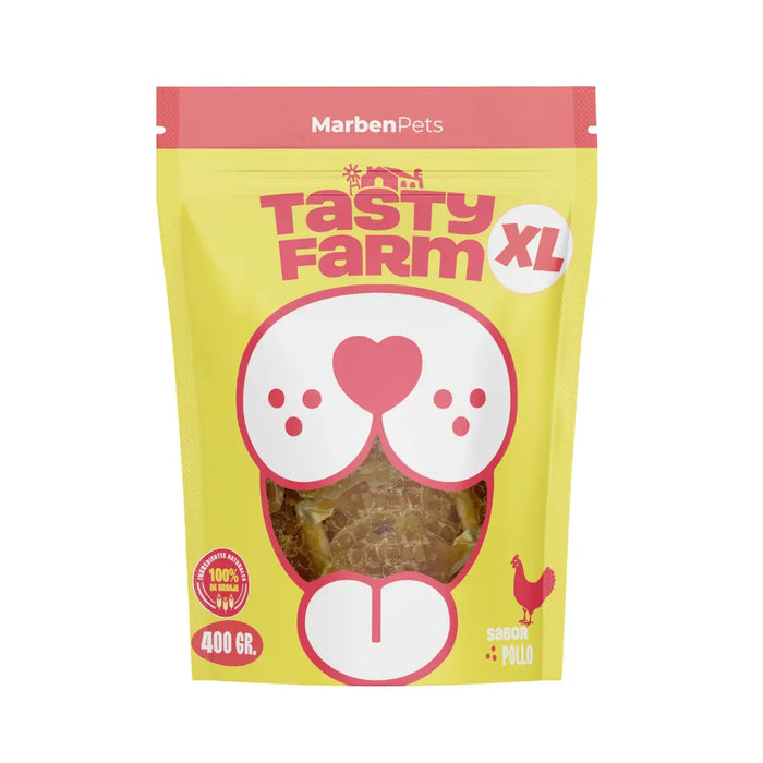 Pechuga de Pollo con Palito de Carnaza 400g Tasty Farm