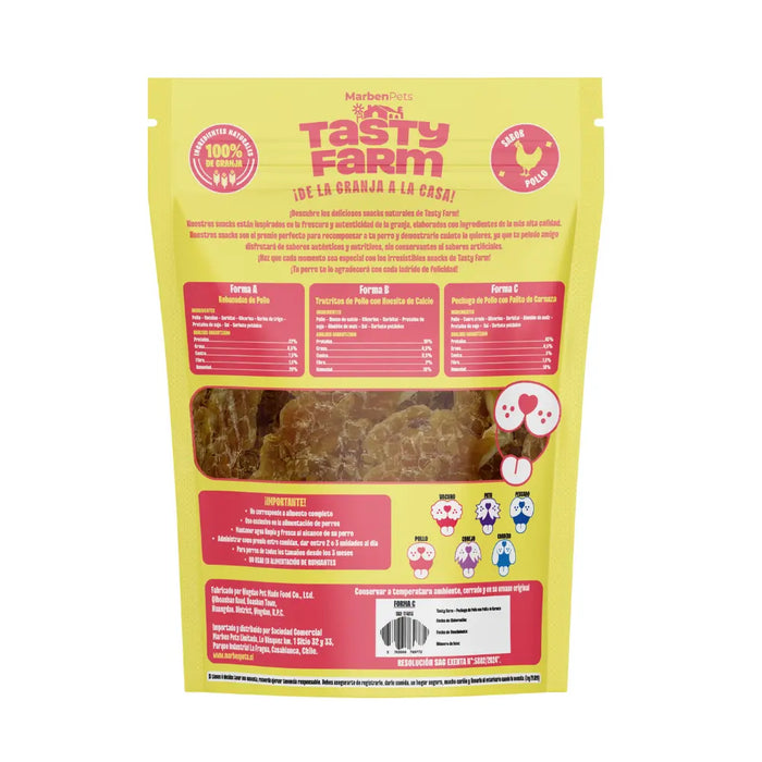 Pechuga de Pollo con Palito de Carnaza 400g Tasty Farm
