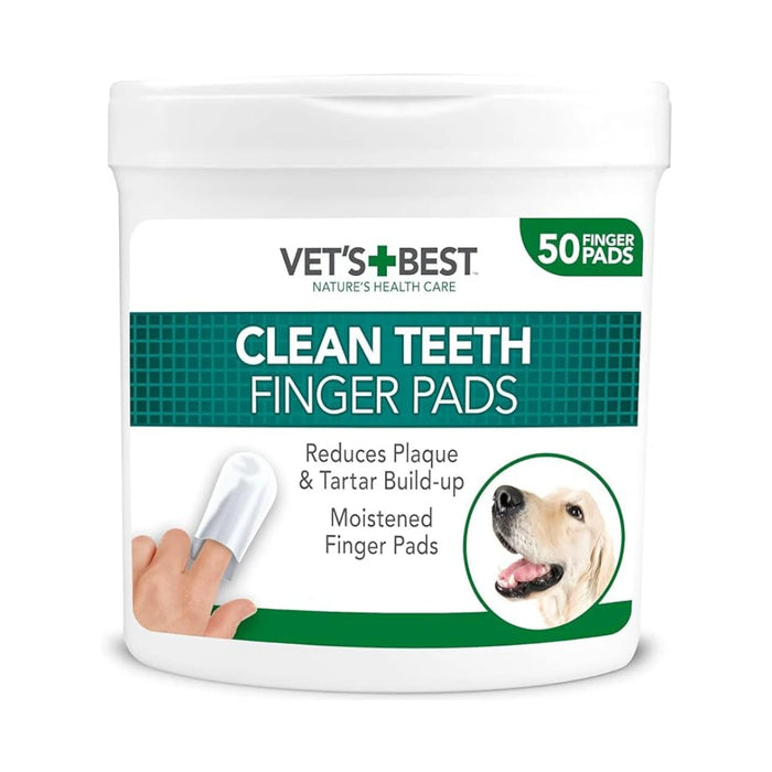 Teeth Finger Pads Vet's Best Toallitas Limpieza de Dientes