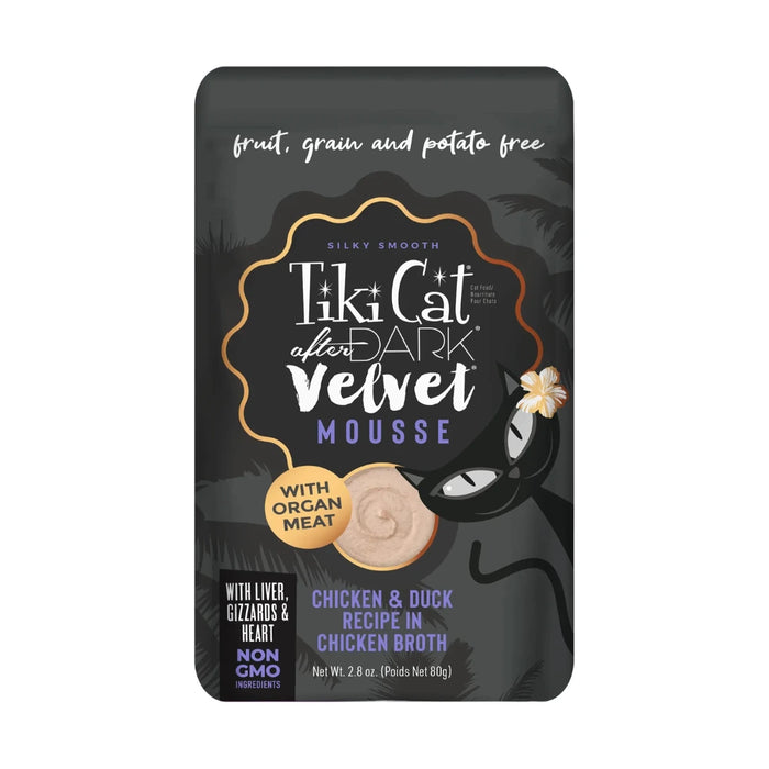 Tiki Cat Pouch After Dark Velvet Mousse Pollo y Pato