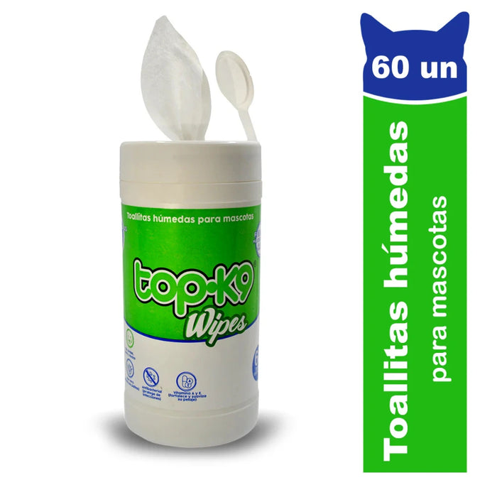 Toallitas Húmedas Top k9 60 Unidades