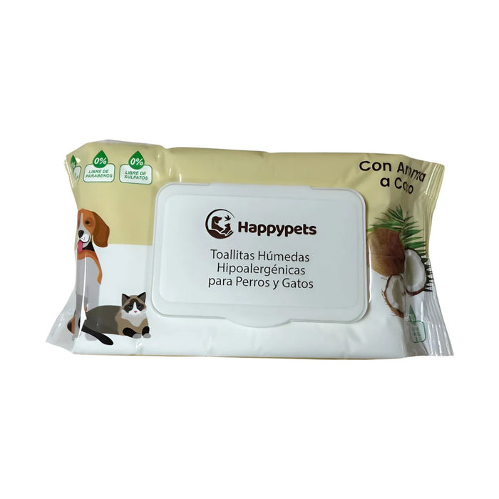 Toallitas húmedas hipoalergénicas para perros y gatos