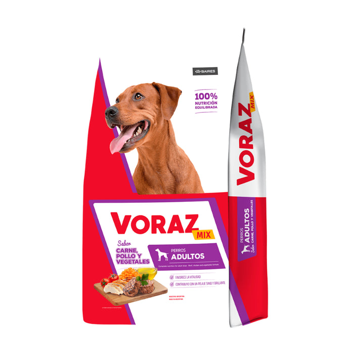 Voraz Mix Adulto Carne, Pollo y Cereales