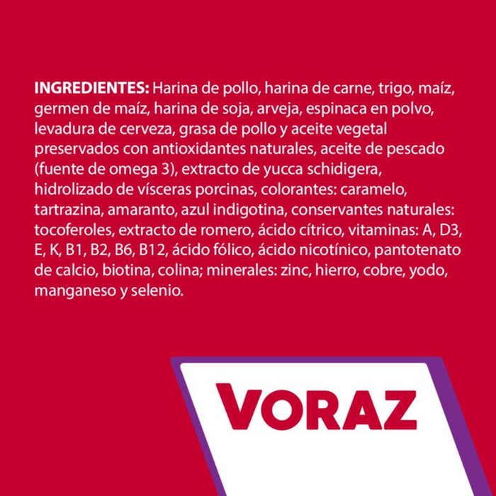 Voraz Mix Adulto Carne, Pollo y Cereales