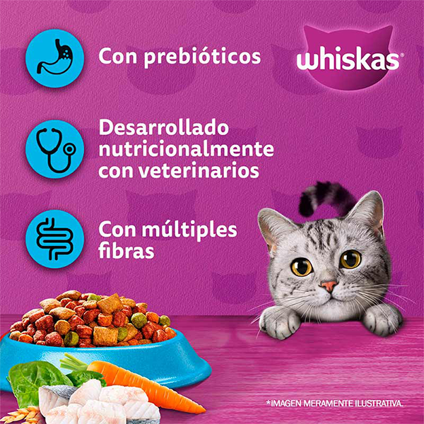 Whiskas Gatos adultos, sabor Pescado