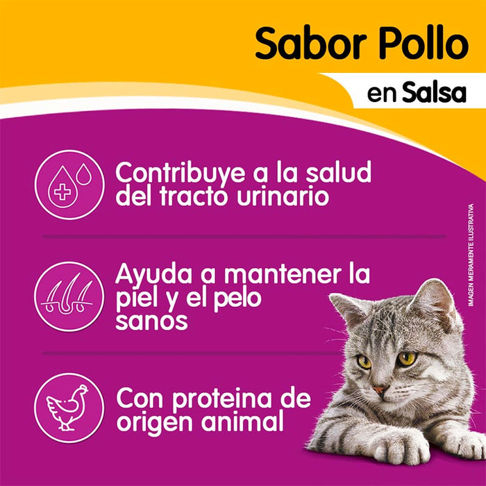 Sobre Pollo en salsa Whiskas Alimento Húmedo - Gato Adulto