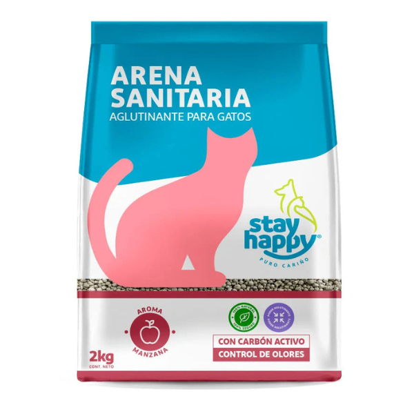 Stay Happy Arena Aglutinante Aroma Manzana