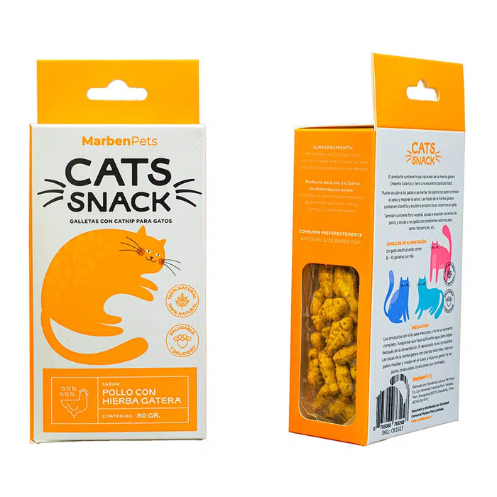 Cats Snack Galletas Sabor Pollo con Hierba Gatera