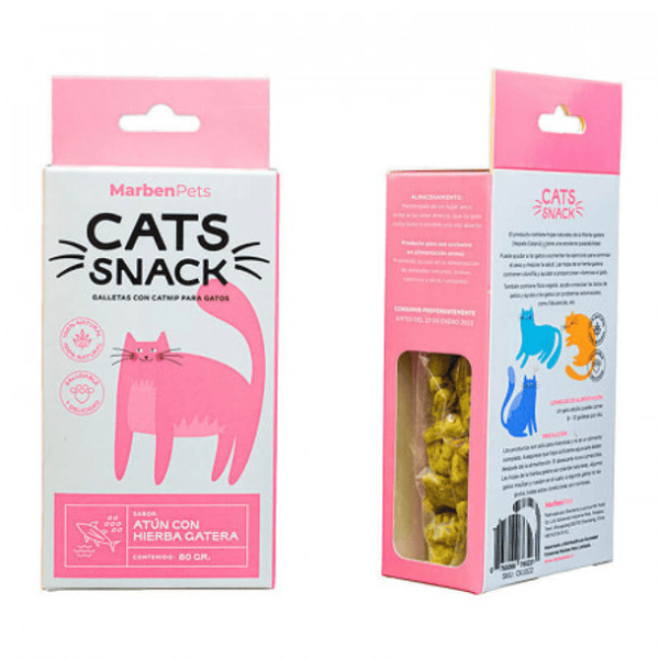 Cats Snack Galletas Sabor Atún con Hierba Gatera