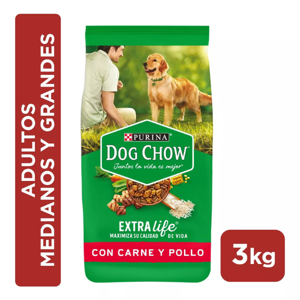 Dog Chow Adultos Medianos y Grandes Sabor Carne y Pollo