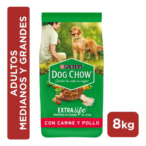 Dog Chow Adultos Medianos y Grandes Sabor Carne y Pollo