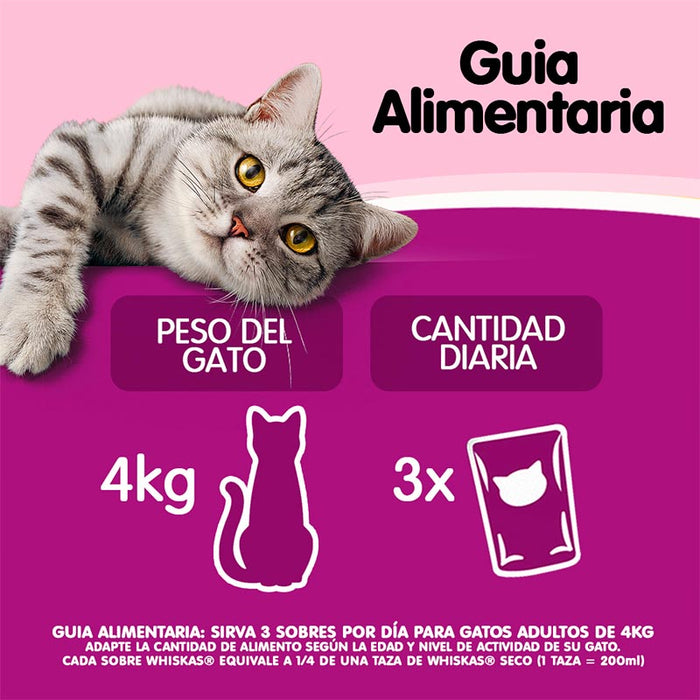 Sobre Salmón en salsa Whiskas Alimento Húmedo - Gato Adulto