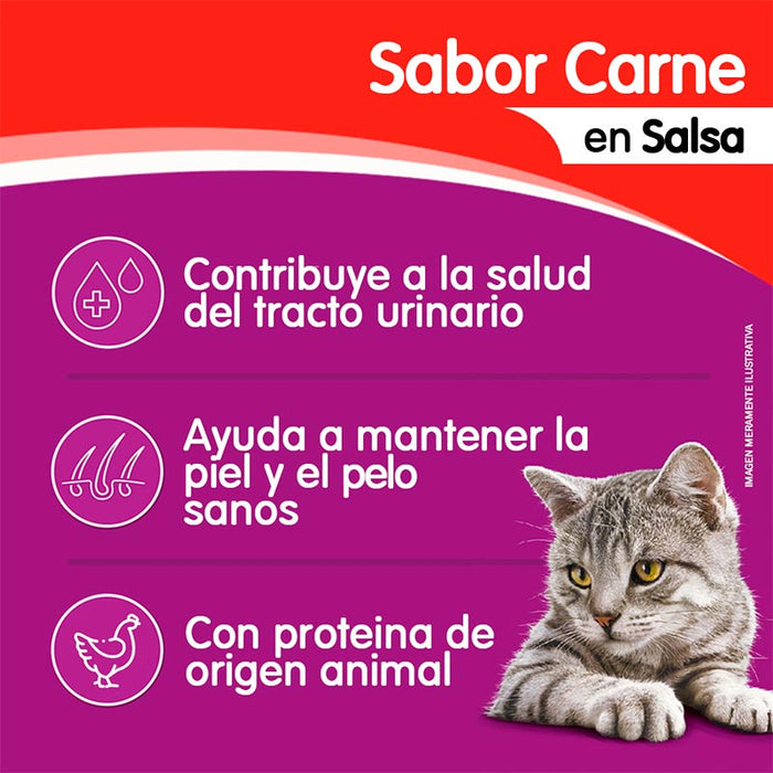 Sobre Carne en salsa Whiskas Alimento Húmedo - Gato Adulto